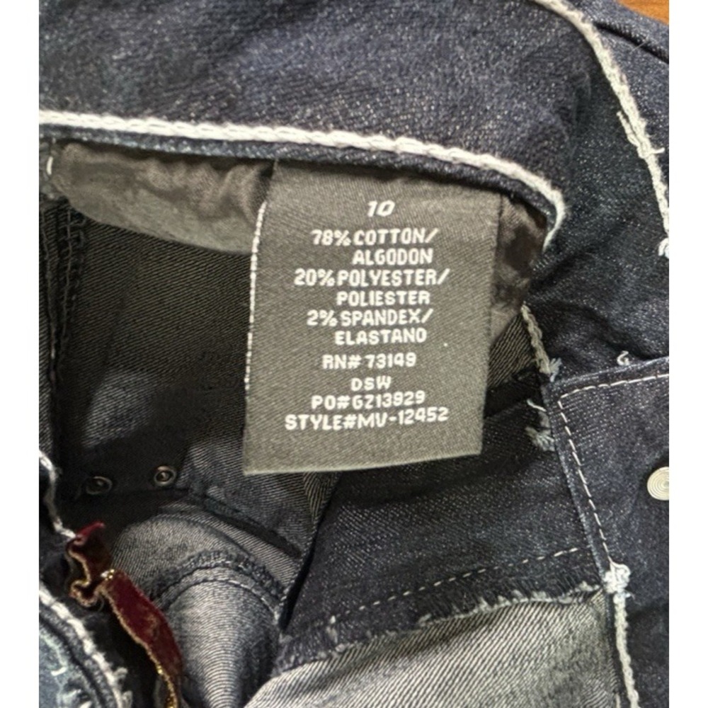 One 5‎ One Denim Jeans Womens Size 10 Dark Wash 90s Embellished Rhinestone - Picture 7 of 11